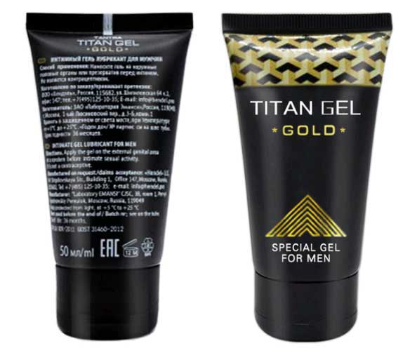 เจลนวด เพิ่มขนาด Titan Gel (สีทอง) สกัดจากพืชและสารธรรมชาติ ใช้นวดกระตุ้นเซลล์อวัยวะเพศชาย ช่วยให้ใหญ่ขึ้น แข็งแรงขึ้น เพิ่มสมรรถภาพทางเพศ ใช้ควบคู่กับ กระบอกสูญญากาศ เพื่อประสิทธิภาพสูงสุด